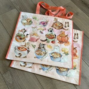 Homegoods TJMaxx Marshalls Viral Cat Soup Print
Reusable Shopper Tote Bags NWOT